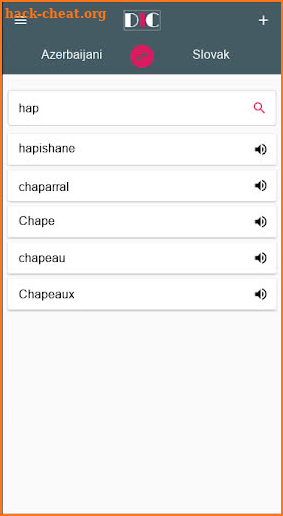 Azerbaijani - Slovak Dictionary (Dic1) screenshot