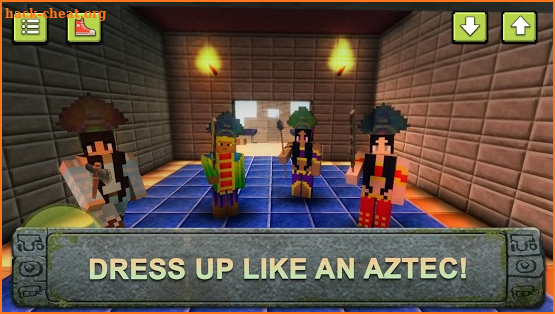 Aztec Craft: Ancient Blocky City Building Games 3D screenshot