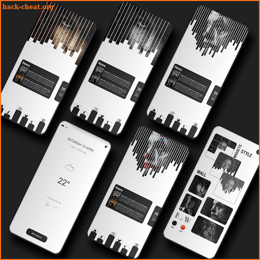 B & W Klwp live wellpaper screenshot