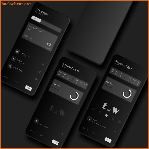 B & W Klwp live wellpaper screenshot