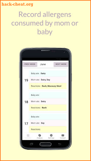 Baby Allergy Log screenshot
