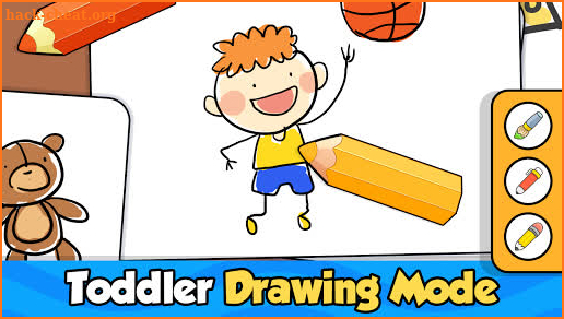 Baby Coloring games for kids with Glow Doodle screenshot