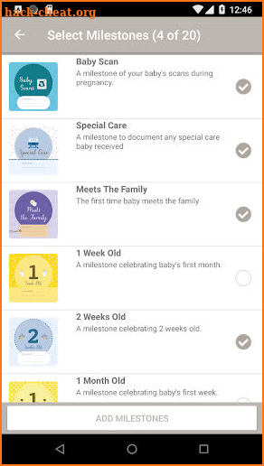 Baby Milestone Book screenshot