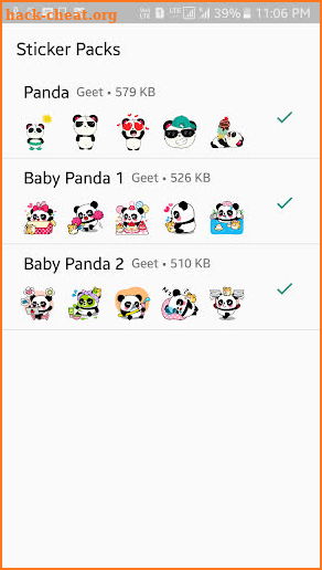 Baby Panda Stickers wastickerapps screenshot