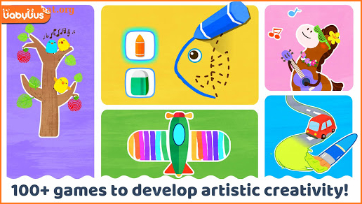 Baby Panda's Art Classroom: Music & Drawing screenshot