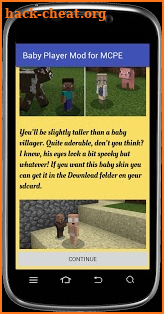 Baby Player mod for MCPE screenshot