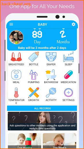 Baby tracker day by day - feeding, sleep, diaper screenshot