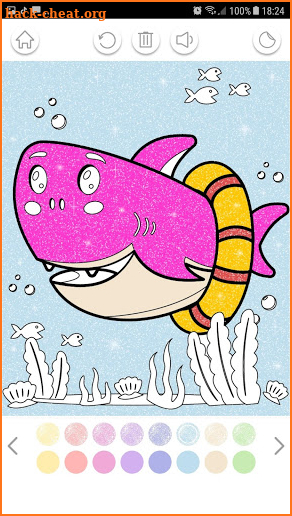 BabyShark Glitter Coloring Book screenshot