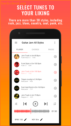Backing Tracks Guitar Jam screenshot