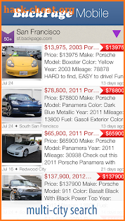 Backpage Mobile client screenshot