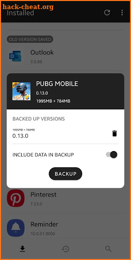 Backup + Restore (apk, obb + data) screenshot