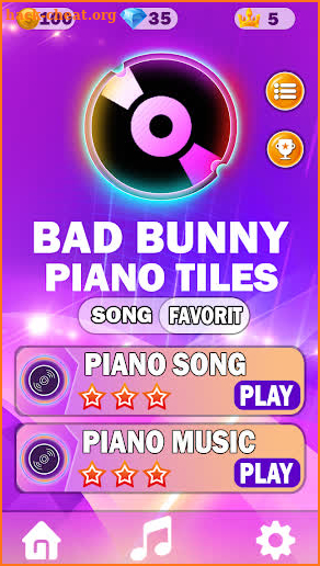 Bad Bunny Piano Tiles screenshot