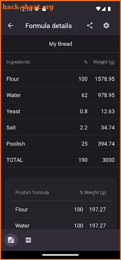 BakeryCalc: Bread Formulas screenshot