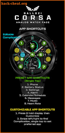 BALLOZI CORSA Watch Face screenshot