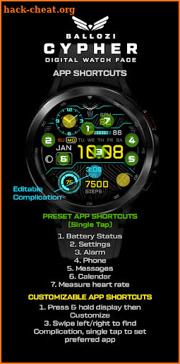 BALLOZI Cypher Watch Face screenshot