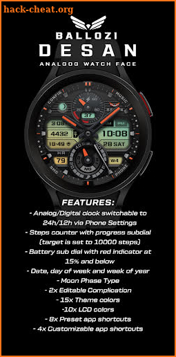 BALLOZI Desan Watch Face screenshot