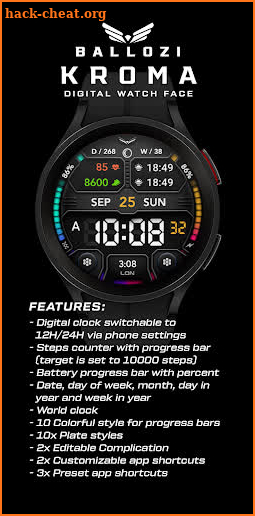 BALLOZI KROMA Watch Face screenshot