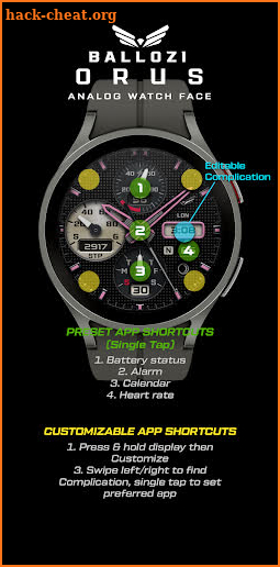 BALLOZI Orus Watch Face screenshot