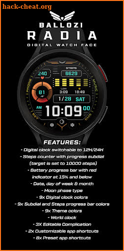 BALLOZI Radia Watch Face screenshot