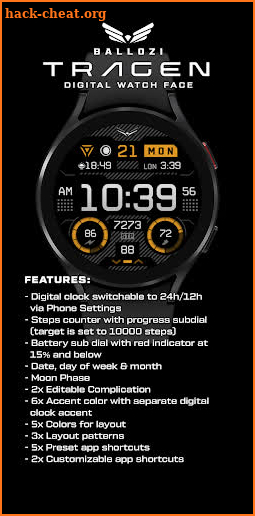 BALLOZI Tragen Watch Face screenshot