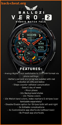 BALLOZI VERO 2 Watch Face screenshot