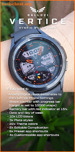 BALLOZI Vertice Watch Face screenshot