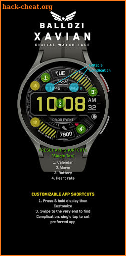 BALLOZI Xavian Watch Face screenshot