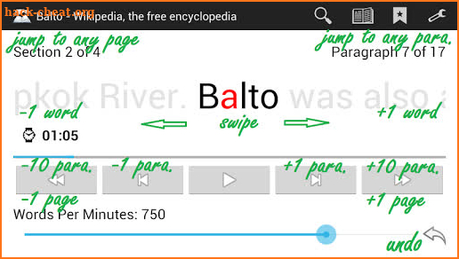 Balto Speed Reading screenshot