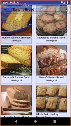 Banana Bread Recipes screenshot