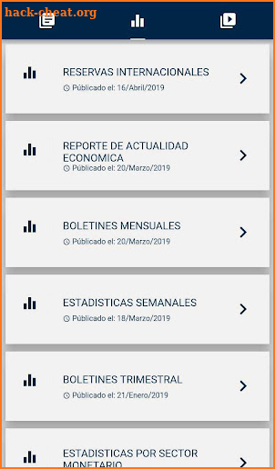 Banco Central de Bolivia screenshot