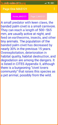 Banded Palm Civet screenshot