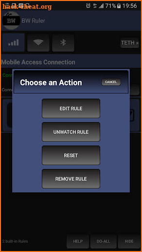 Bandwidth ruler screenshot