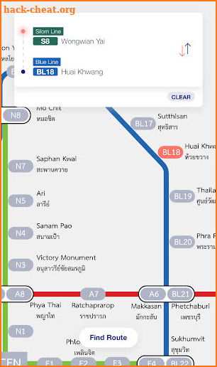 Bangkok MRT Boat BTS Airport Link screenshot