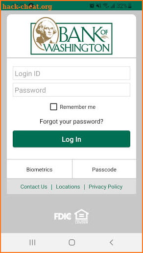 Bank of Washington screenshot