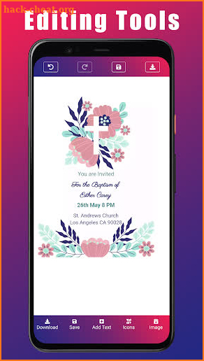 Baptism Communion Invitation screenshot