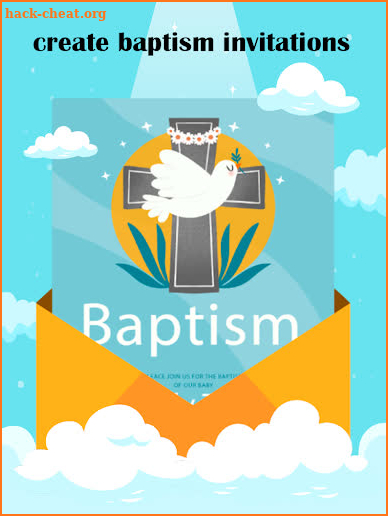 Baptism invitation maker screenshot