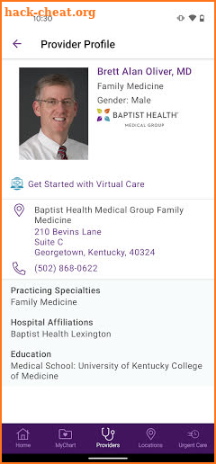 Baptist Health MyHealth screenshot