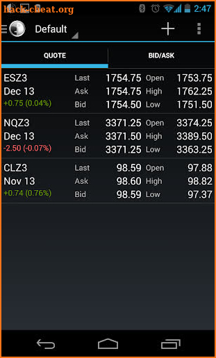 Barchart Trader screenshot