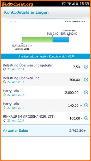 Barclaycard Deutschland screenshot