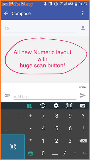 Barcode & QR code Keyboard PRO screenshot
