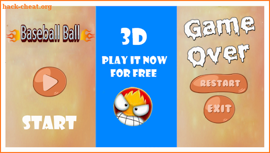 Baseball ball 3D screenshot