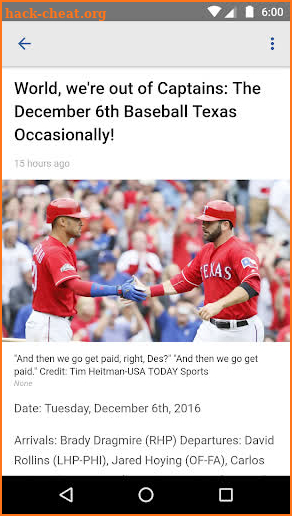 Baseball Texas - Rangers News screenshot