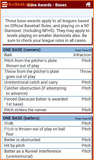 Baseball Umpire Pocket Ref screenshot