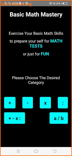 Basic Math Mastery - Brain Exercises screenshot