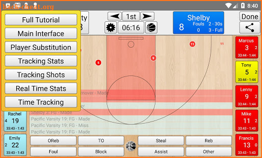 Basketball Stat Tracker Live screenshot