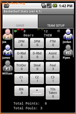 Basketball Stats screenshot