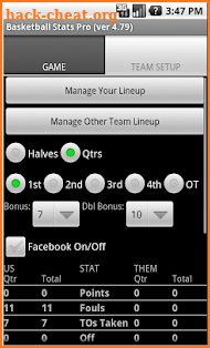 Basketball Stats Pro screenshot