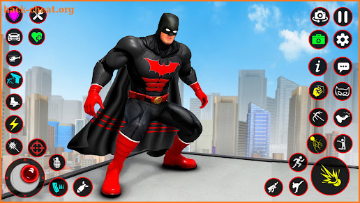 Bat Hero Dark Crime City Game screenshot