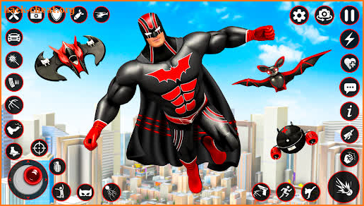 Bat Hero Dark Crime City Game screenshot