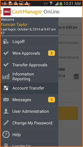 BB&T CashManager OnLine Mobile screenshot